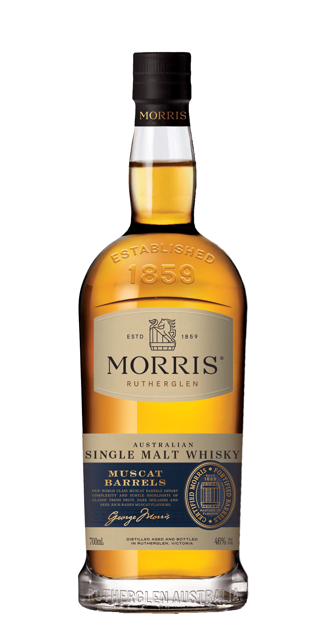 Morris Rutherglen Muscat Barrel Finished Single Malt Australian Whisky (700mL) - Liquor Loot- 